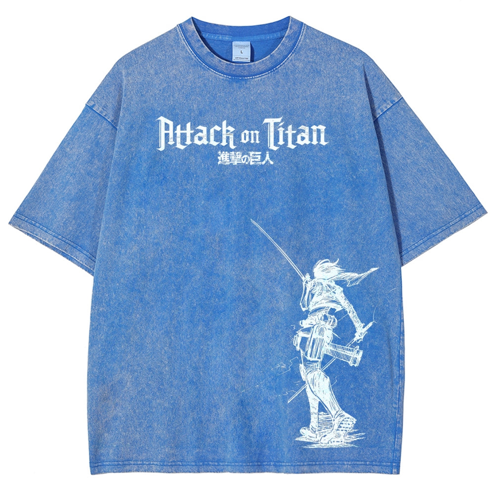 Attack On Titan Unisex Fit Washed T-Shirt 2503000039
