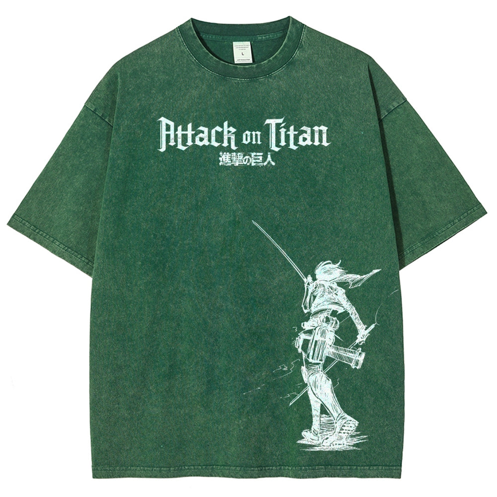 Attack On Titan Unisex Fit Washed T-Shirt 2503000039
