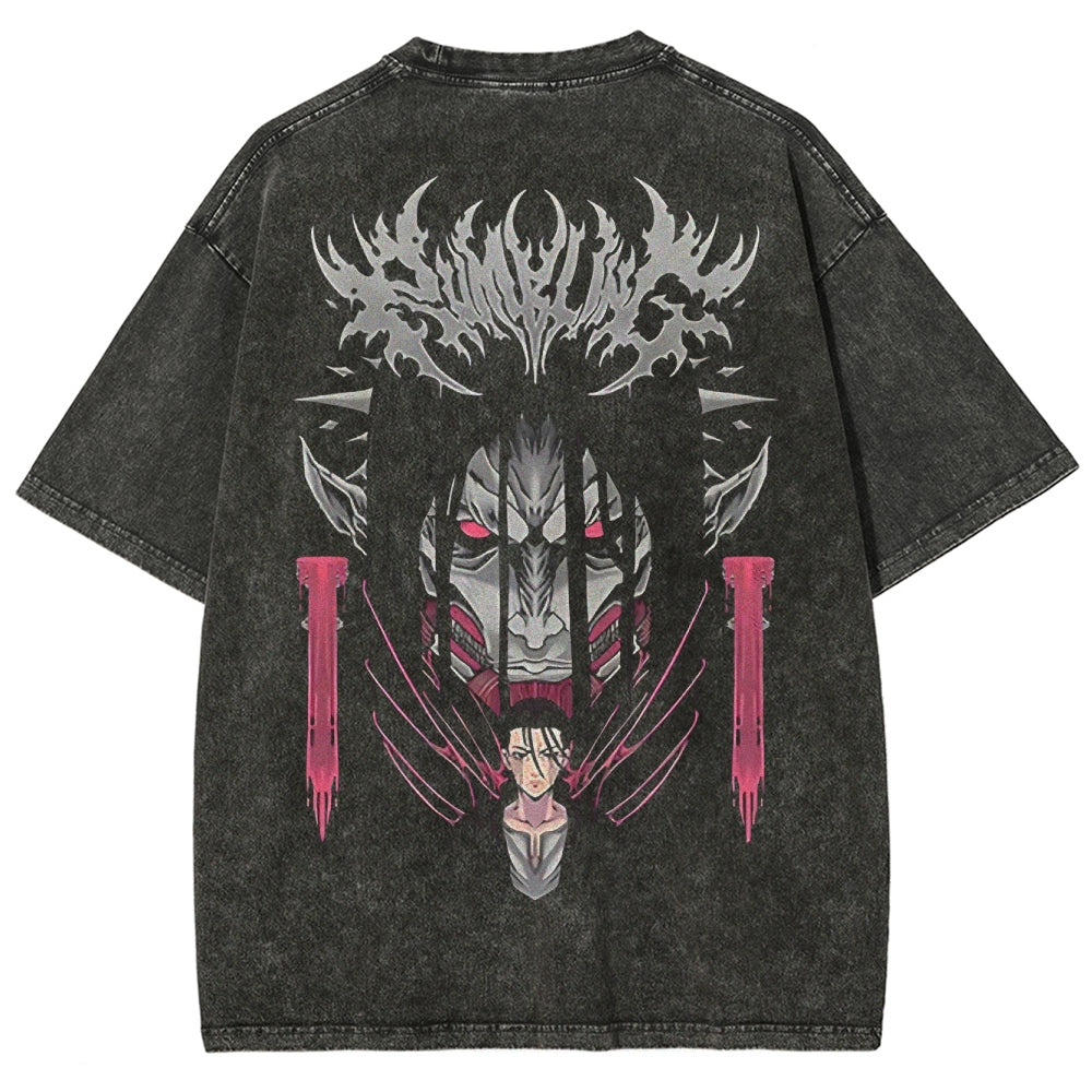 Attack On Titan Unisex Fit Washed T-Shirt 2503000041