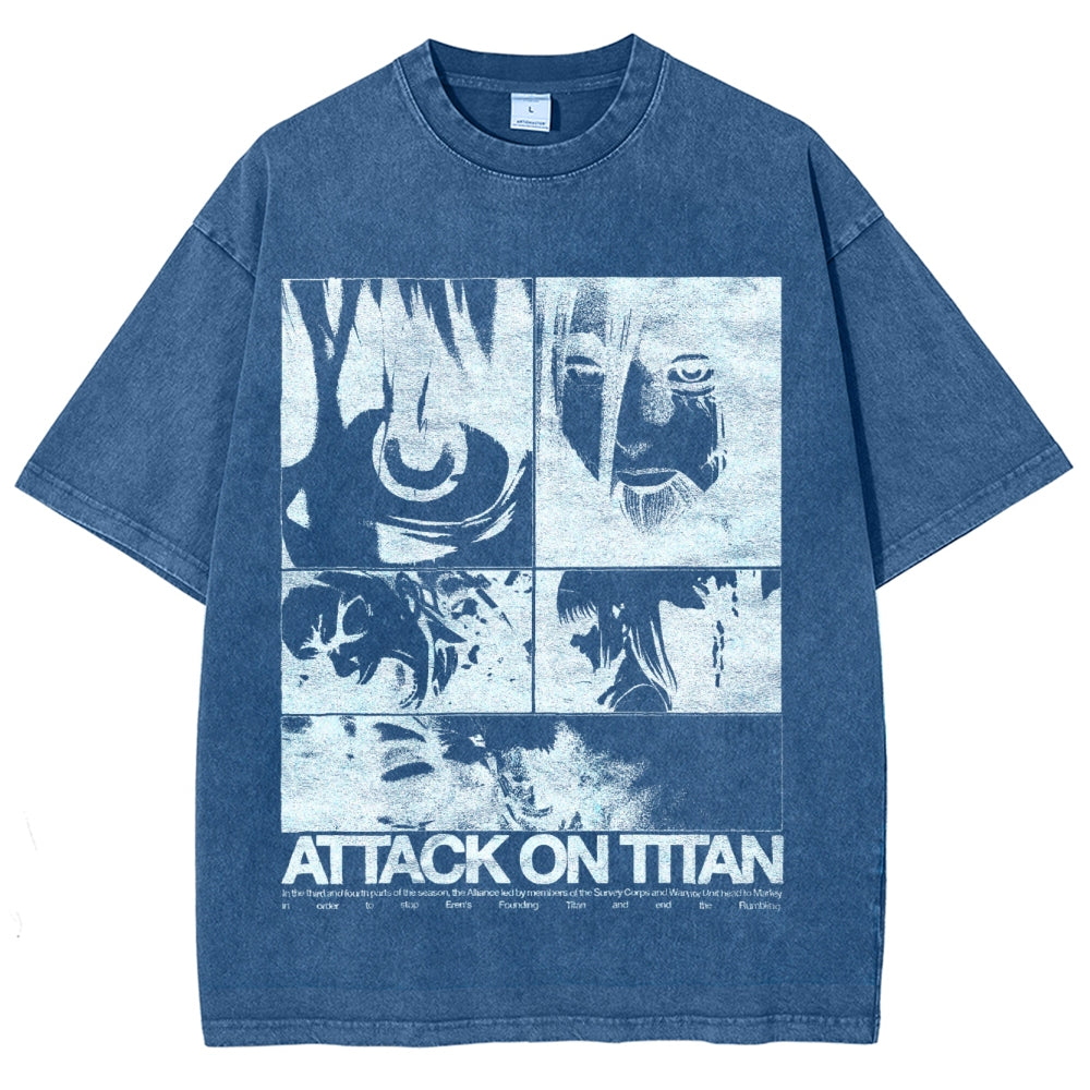 Attack On Titan Unisex Fit Washed T-Shirt 2503000046