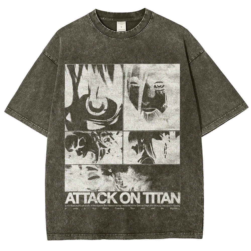 Attack On Titan Unisex Fit Washed T-Shirt 2503000046
