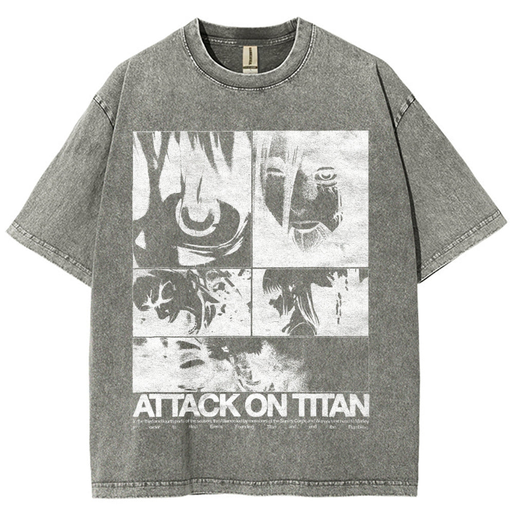 Attack On Titan Unisex Fit Washed T-Shirt 2503000046