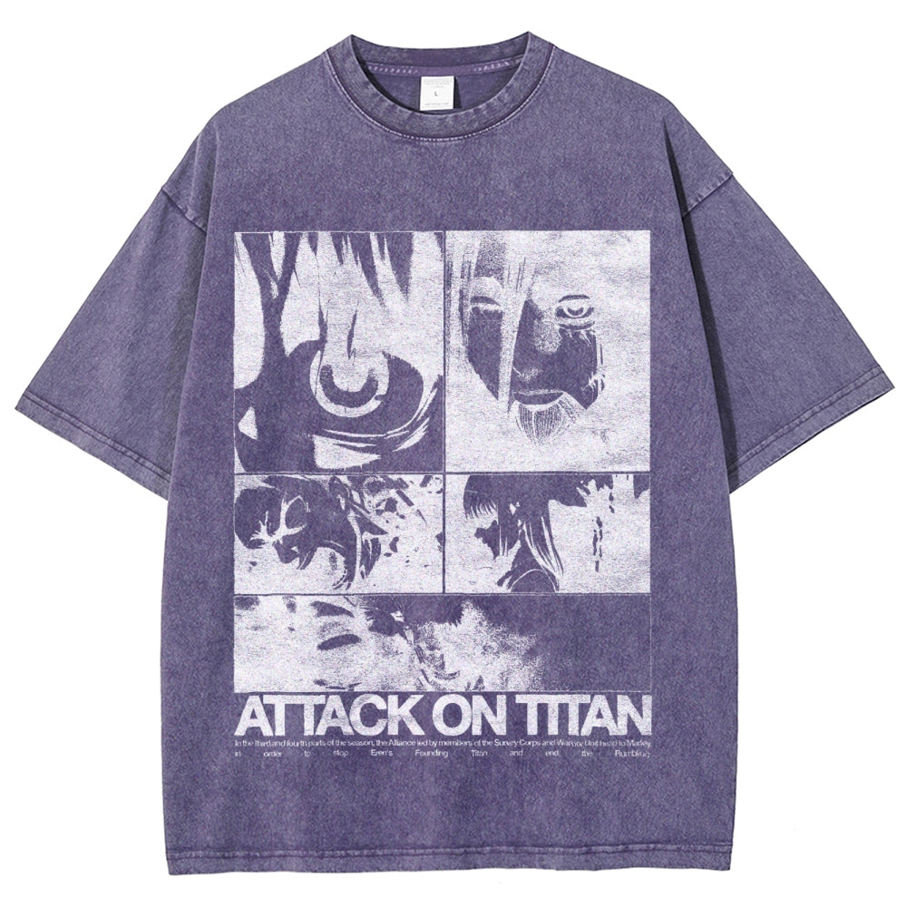 Attack On Titan Unisex Fit Washed T-Shirt 2503000046