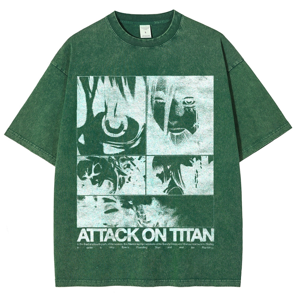 Attack On Titan Unisex Fit Washed T-Shirt 2503000046