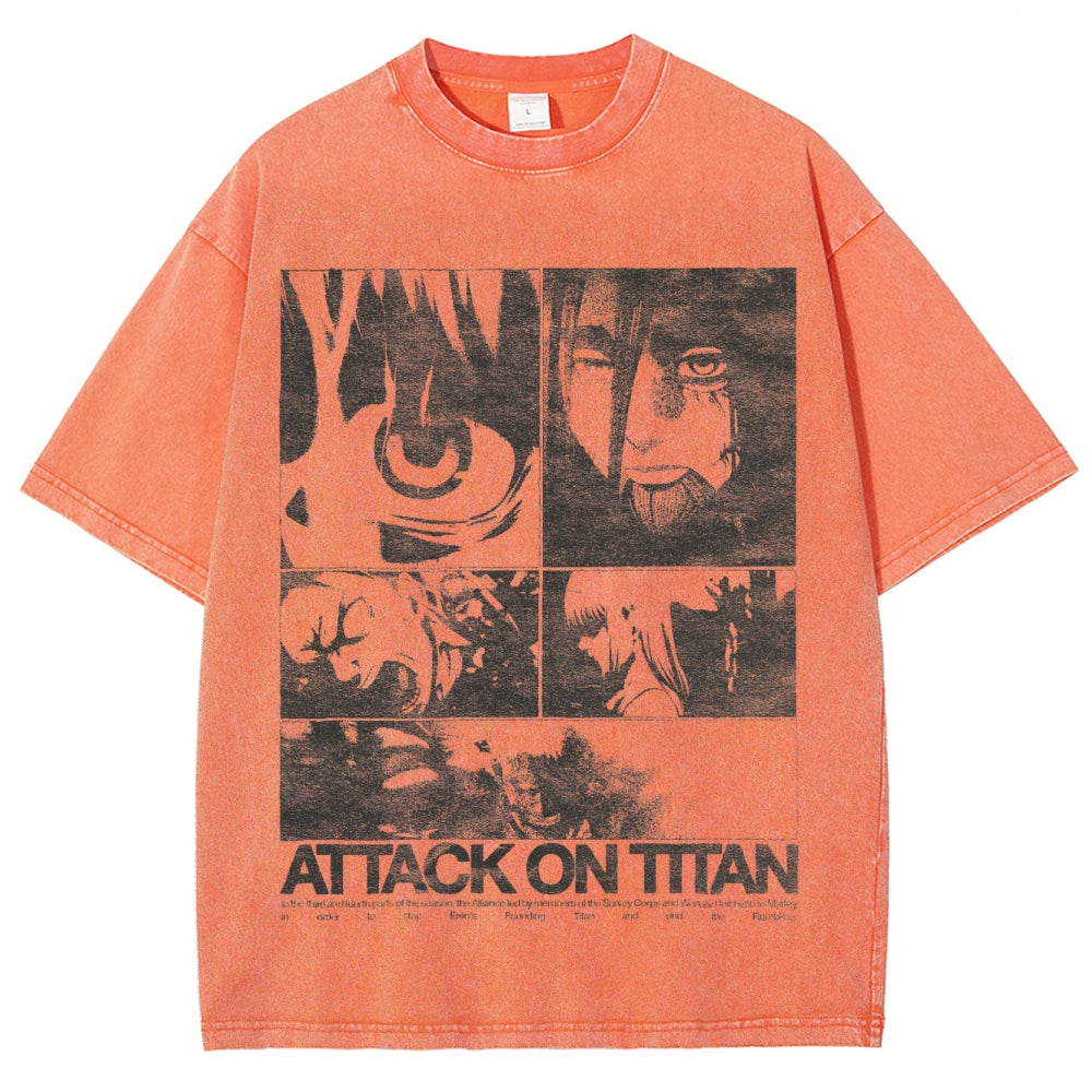 Attack On Titan Unisex Fit Washed T-Shirt 2503000046