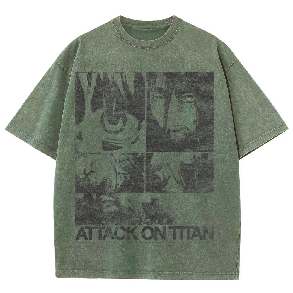 Attack On Titan Unisex Fit Washed T-Shirt 2503000046