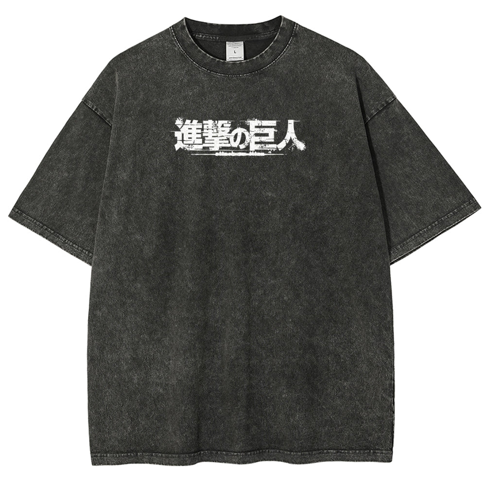 Attack On Titan Unisex Fit Washed T-Shirt 2503000052