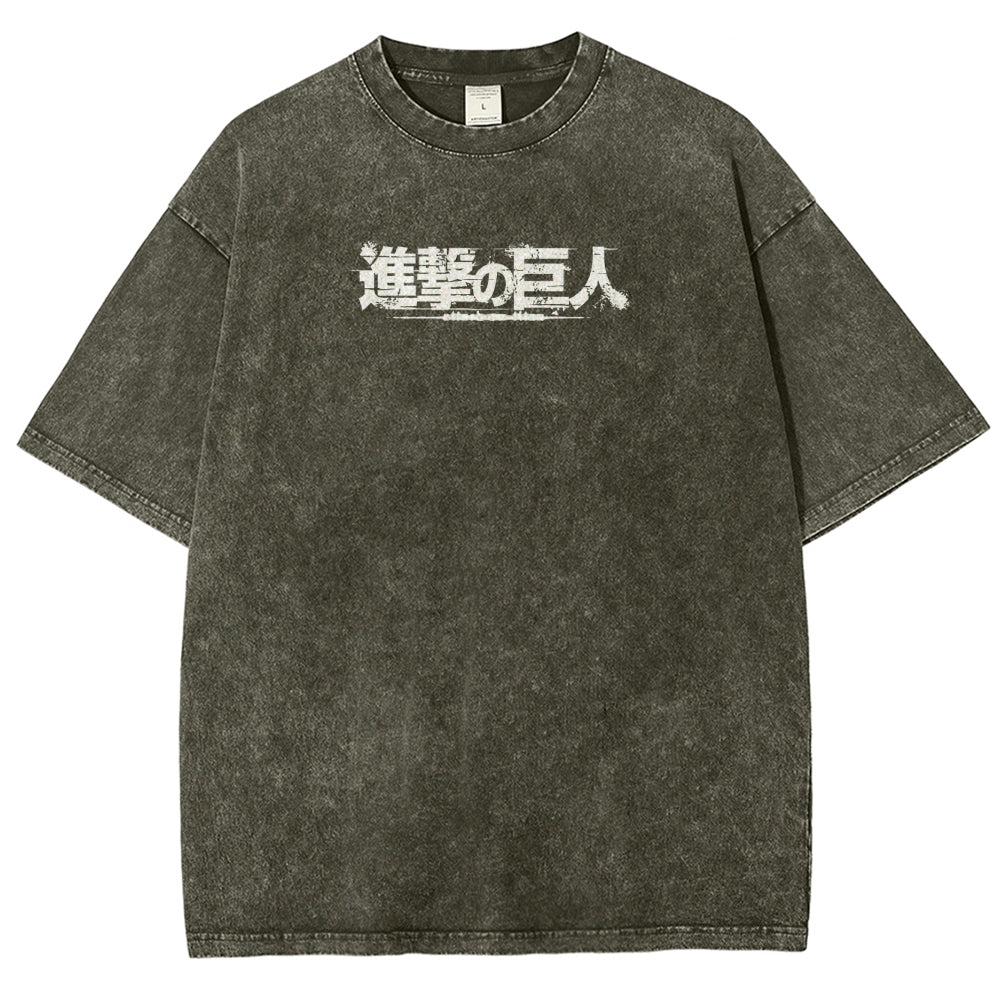Attack On Titan Unisex Fit Washed T-Shirt 2503000052