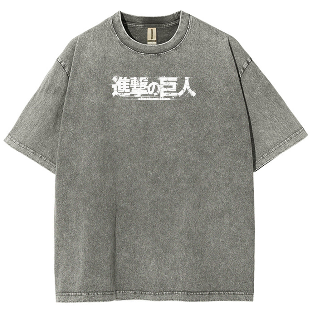 Attack On Titan Unisex Fit Washed T-Shirt 2503000052