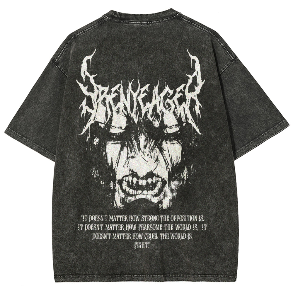 Attack On Titan Unisex Fit Washed T-Shirt 2503000069
