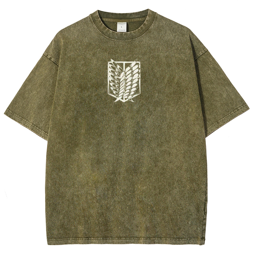 Attack On Titan Unisex Fit Washed T-Shirt 2503000069