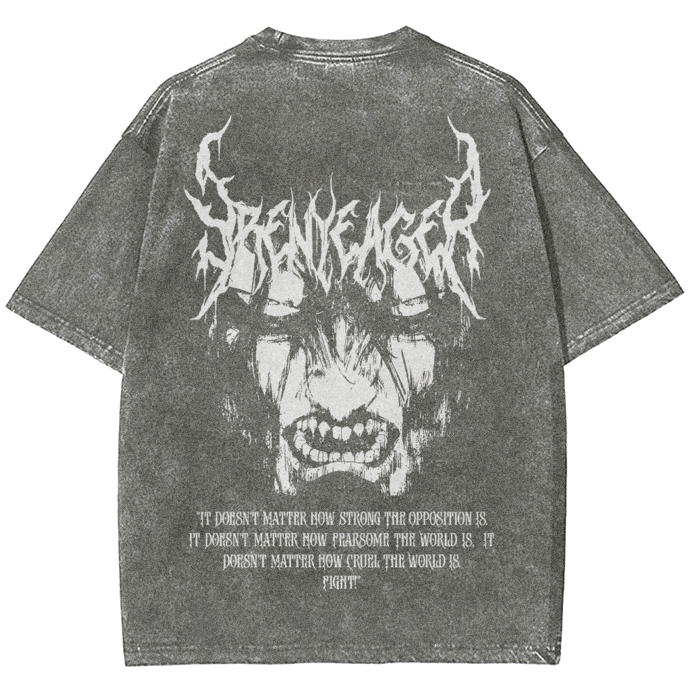 Attack On Titan Unisex Fit Washed T-Shirt 2503000069