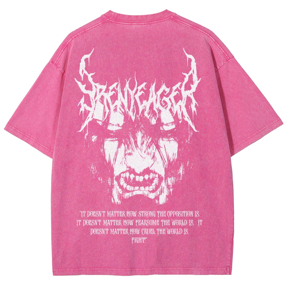 Attack On Titan Unisex Fit Washed T-Shirt 2503000069