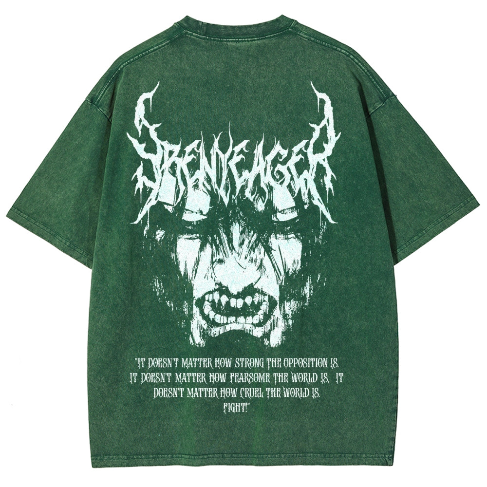 Attack On Titan Unisex Fit Washed T-Shirt 2503000069
