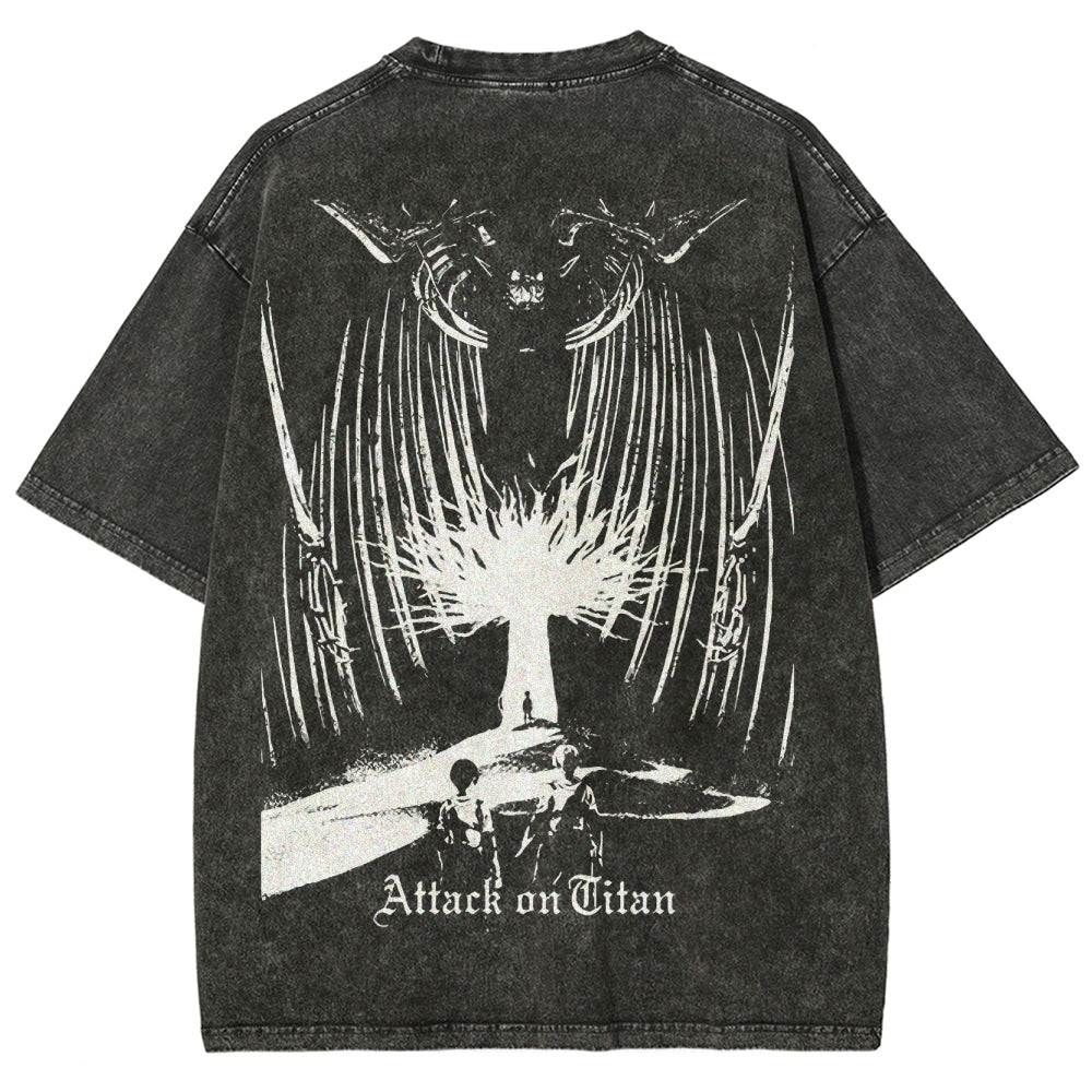 Attack On Titan Unisex Fit Washed T-Shirt 2503000071