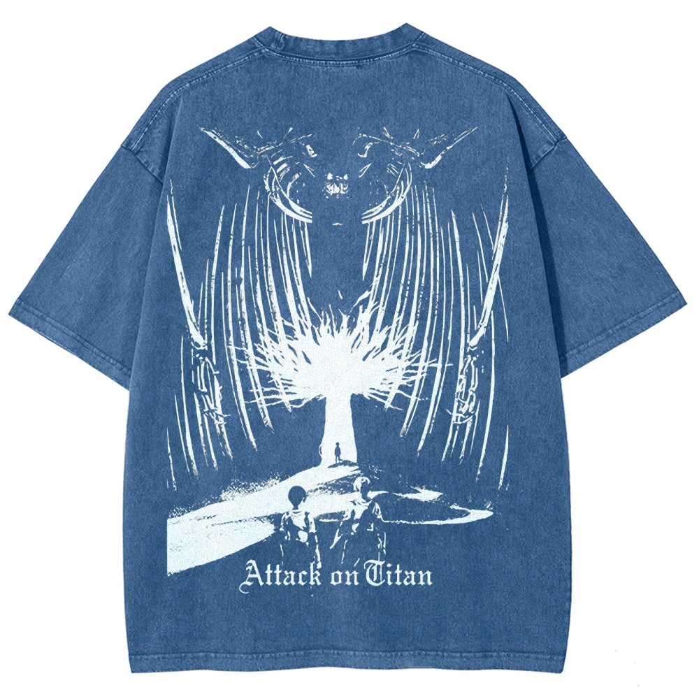 Attack On Titan Unisex Fit Washed T-Shirt 2503000071