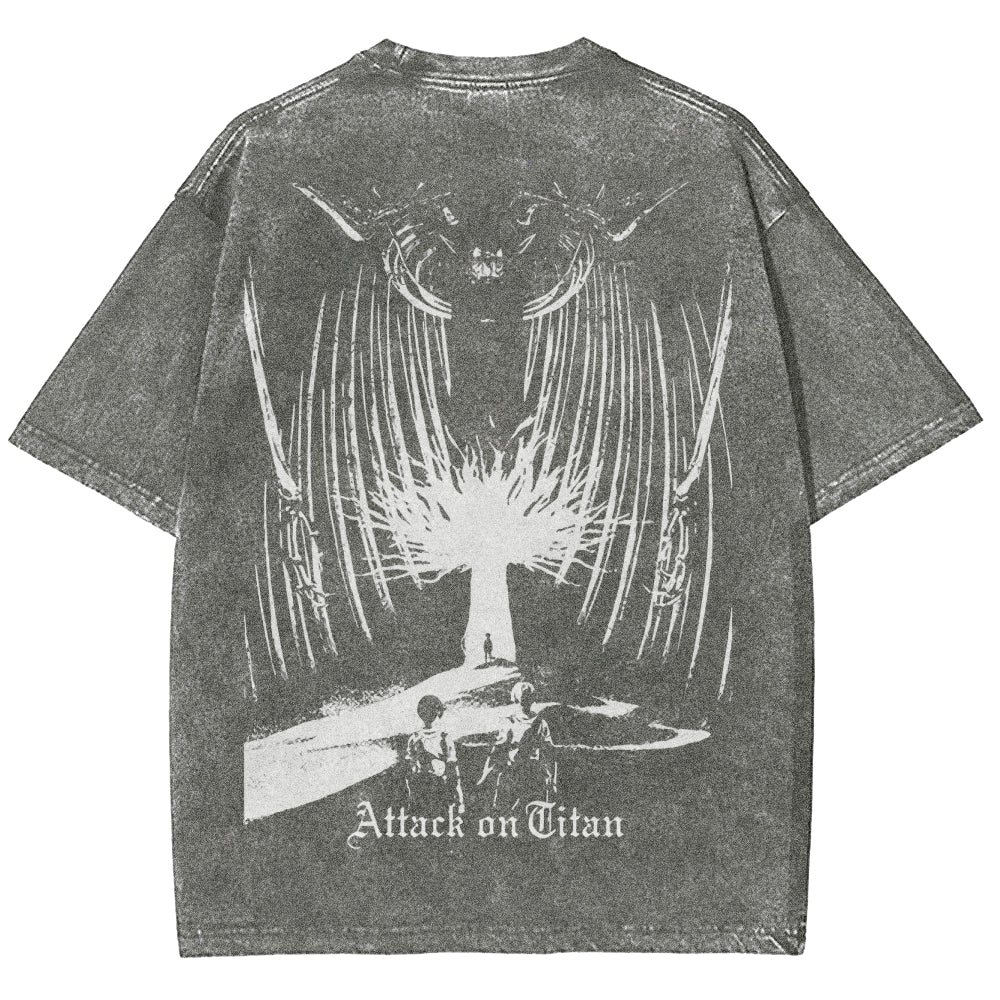 Attack On Titan Unisex Fit Washed T-Shirt 2503000071