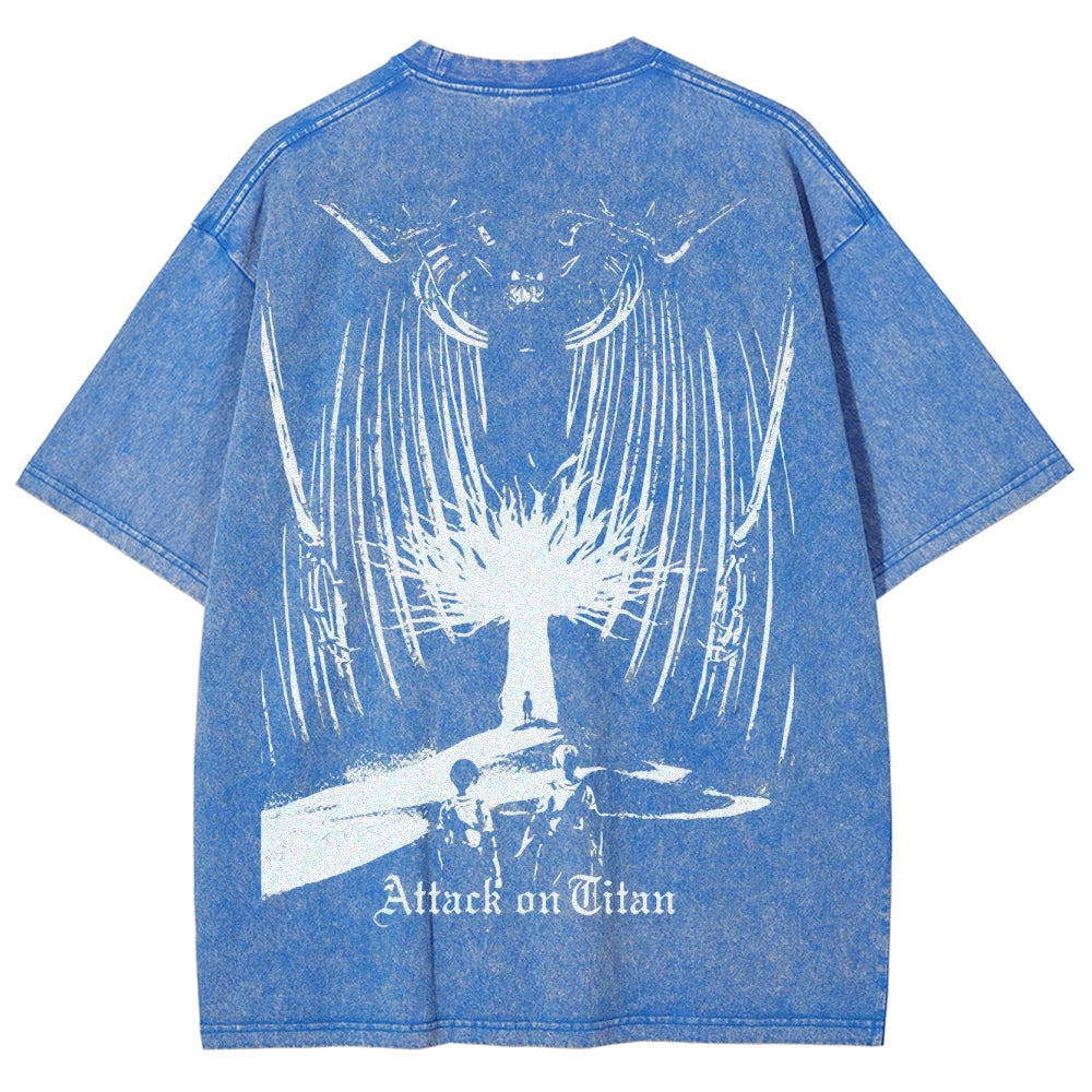 Attack On Titan Unisex Fit Washed T-Shirt 2503000071
