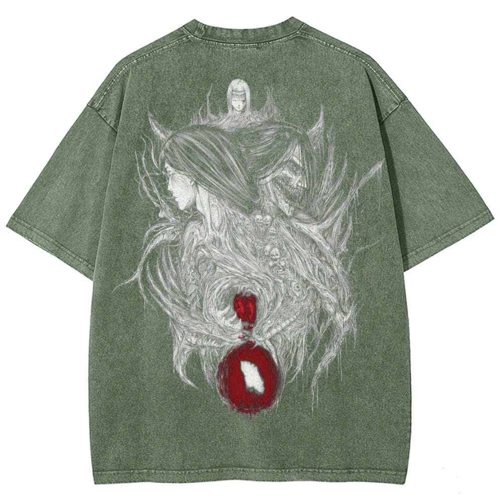Attack On Titan Unisex Fit Washed T-Shirt 2503000078