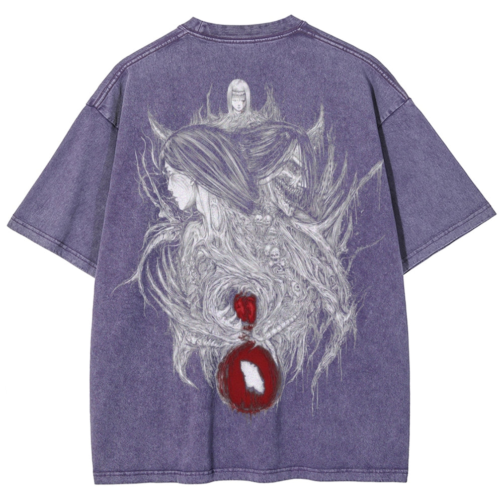 Attack On Titan Unisex Fit Washed T-Shirt 2503000078
