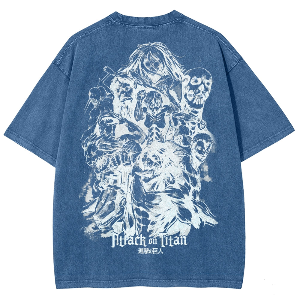 Attack On Titan Unisex Fit Washed T-Shirt 2503000103