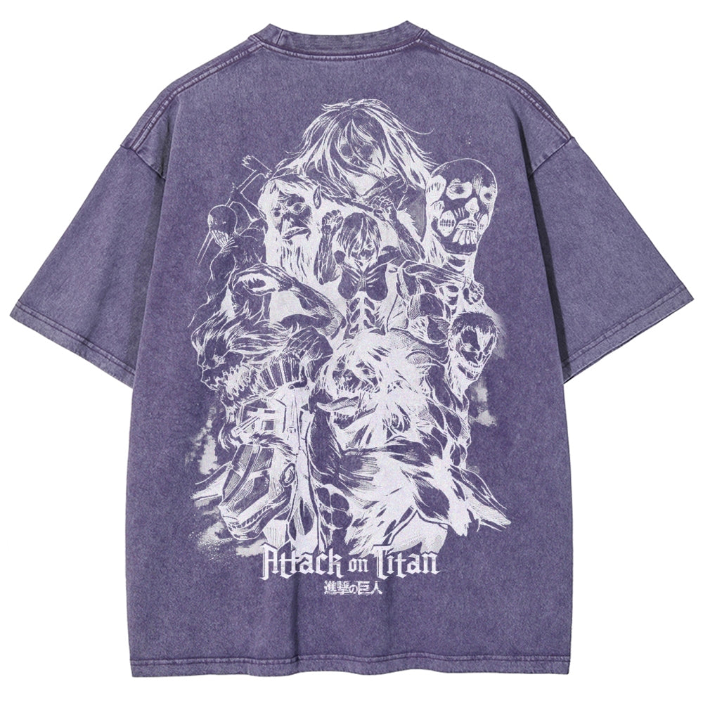 Attack On Titan Unisex Fit Washed T-Shirt 2503000103