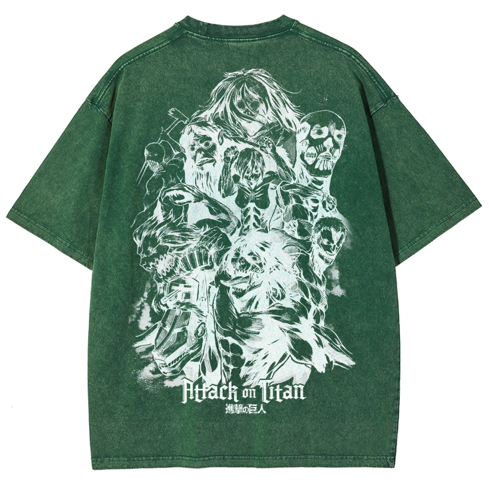 Attack On Titan Unisex Fit Washed T-Shirt 2503000103