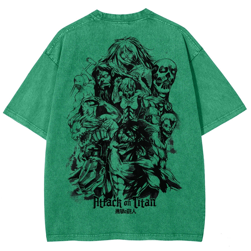 Attack On Titan Unisex Fit Washed T-Shirt 2503000103