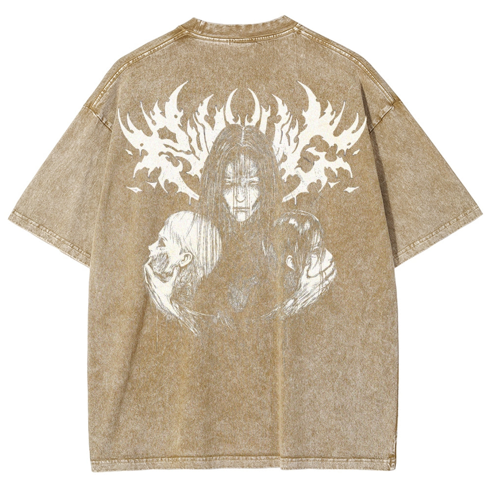 Attack On Titan Unisex Fit Washed T-Shirt 2503000106