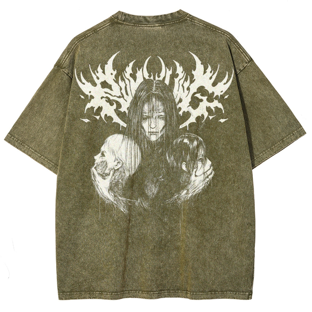 Attack On Titan Unisex Fit Washed T-Shirt 2503000106