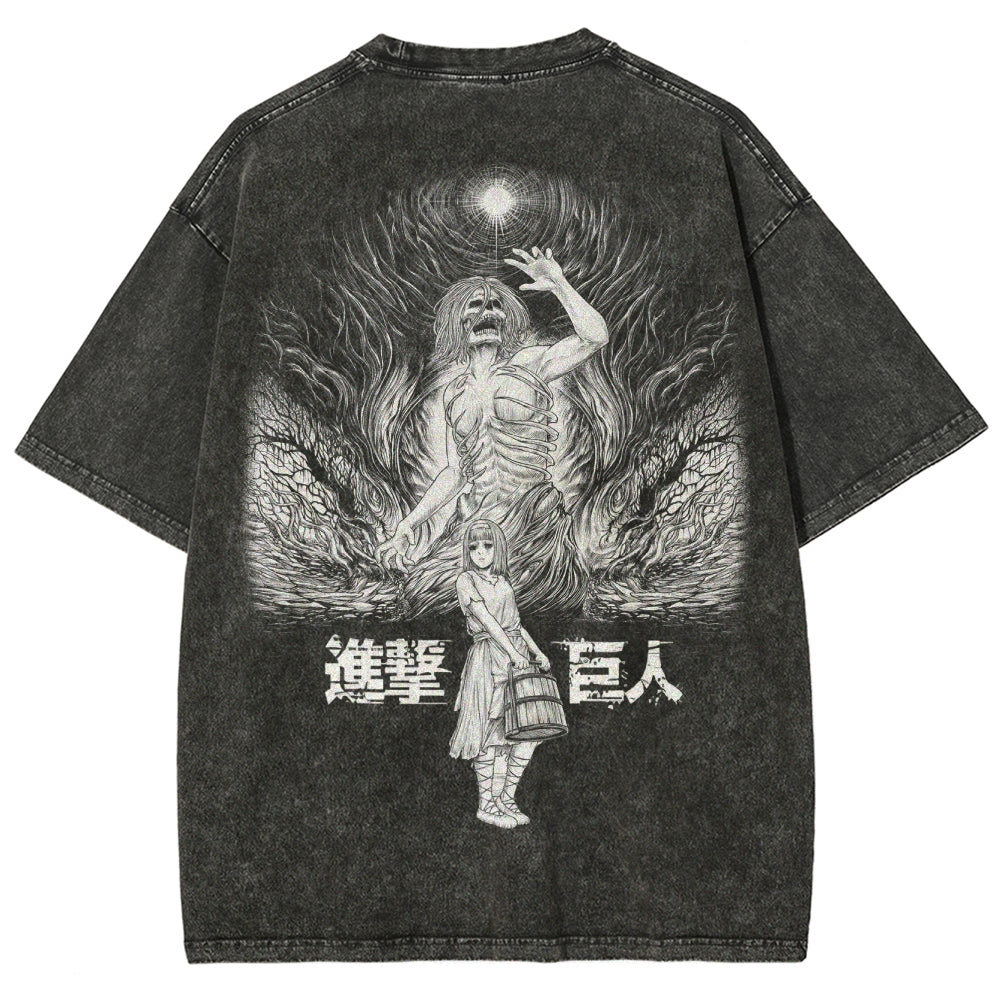 Attack On Titan Unisex Fit Washed T-Shirt 2503000111