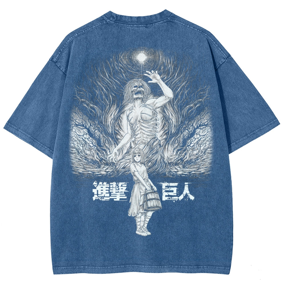 Attack On Titan Unisex Fit Washed T-Shirt 2503000111