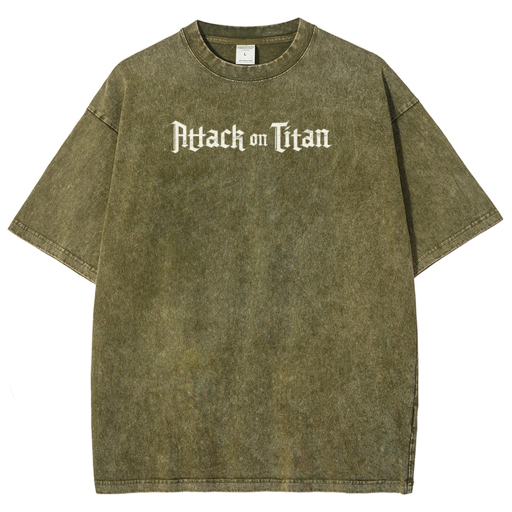 Attack On Titan Unisex Fit Washed T-Shirt 2503000111