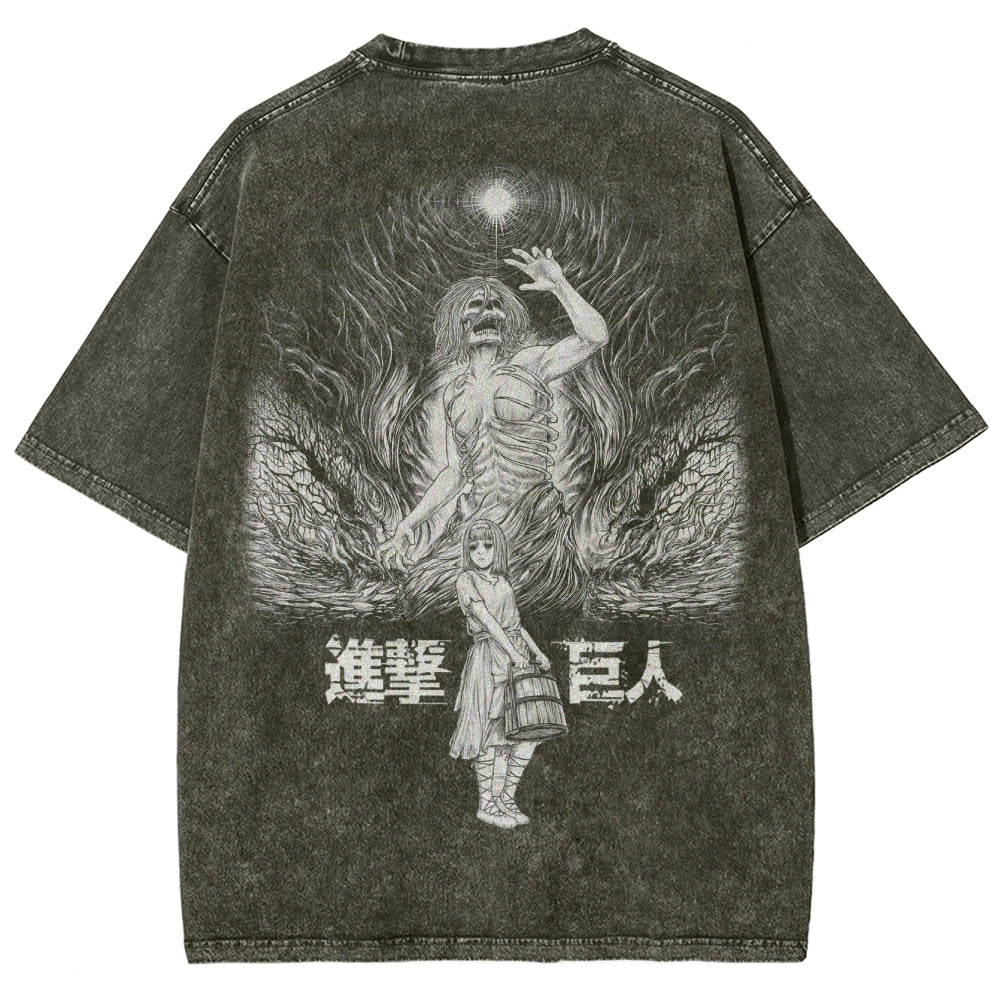 Attack On Titan Unisex Fit Washed T-Shirt 2503000111