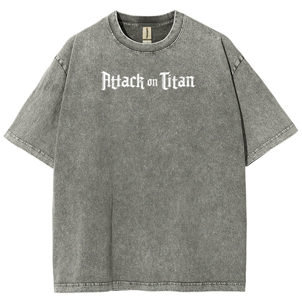 Attack On Titan Unisex Fit Washed T-Shirt 2503000111