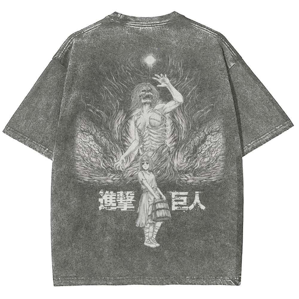 Attack On Titan Unisex Fit Washed T-Shirt 2503000111