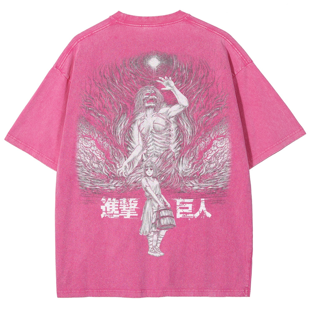 Attack On Titan Unisex Fit Washed T-Shirt 2503000111