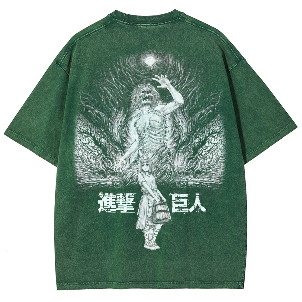 Attack On Titan Unisex Fit Washed T-Shirt 2503000111