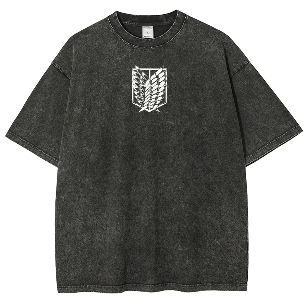 Attack On Titan Unisex Fit Washed T-Shirt 2503000118