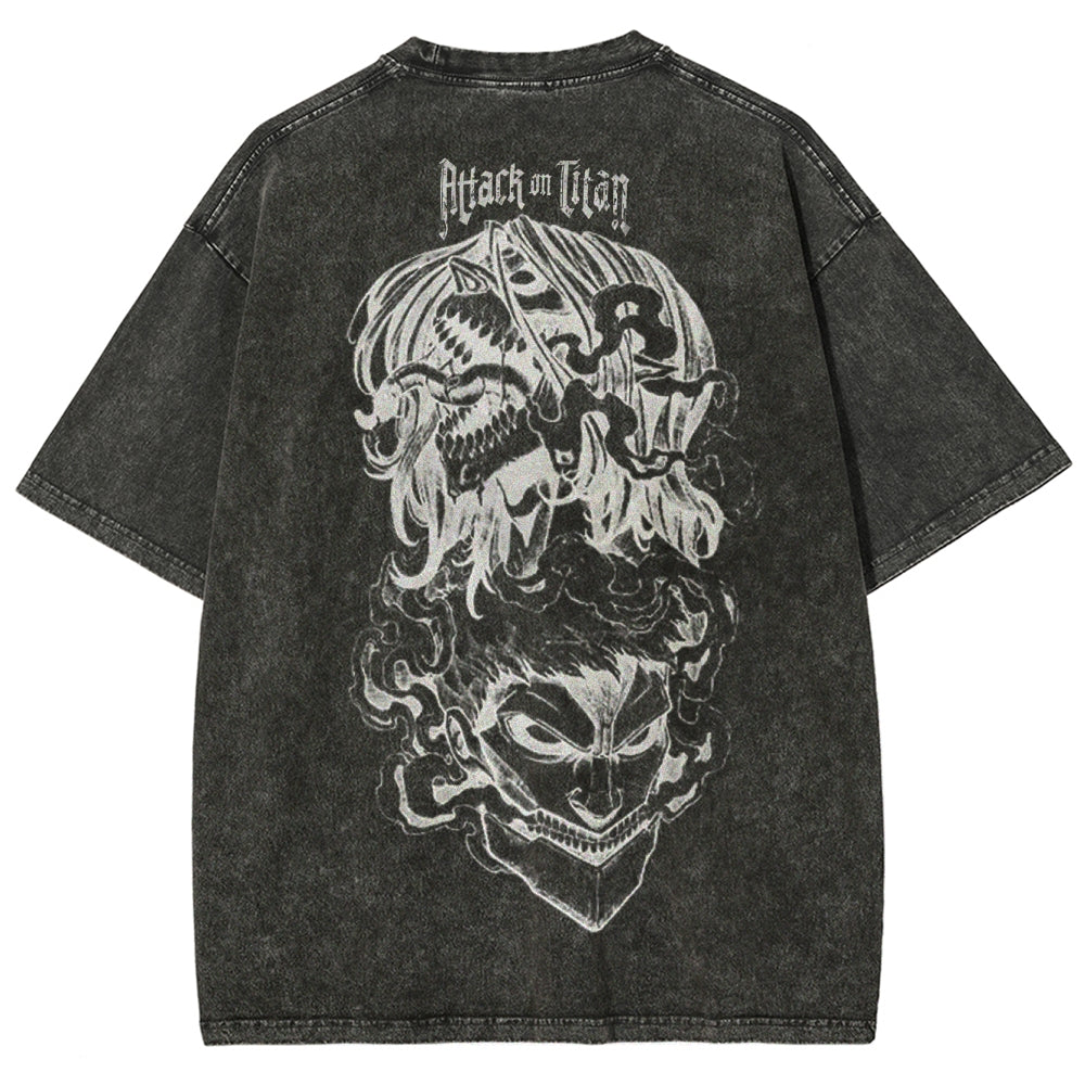 Attack On Titan Unisex Fit Washed T-Shirt 2503000118