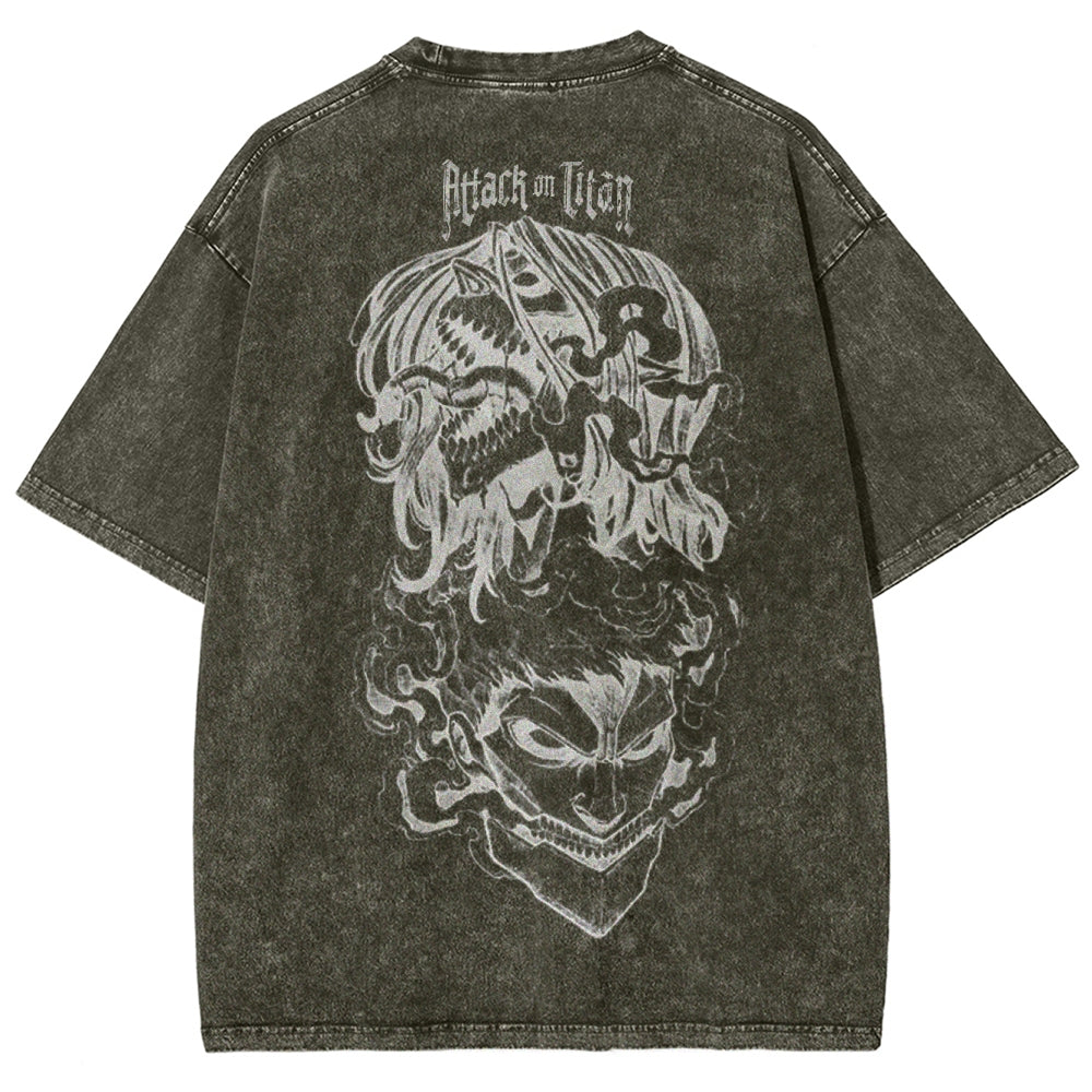 Attack On Titan Unisex Fit Washed T-Shirt 2503000118