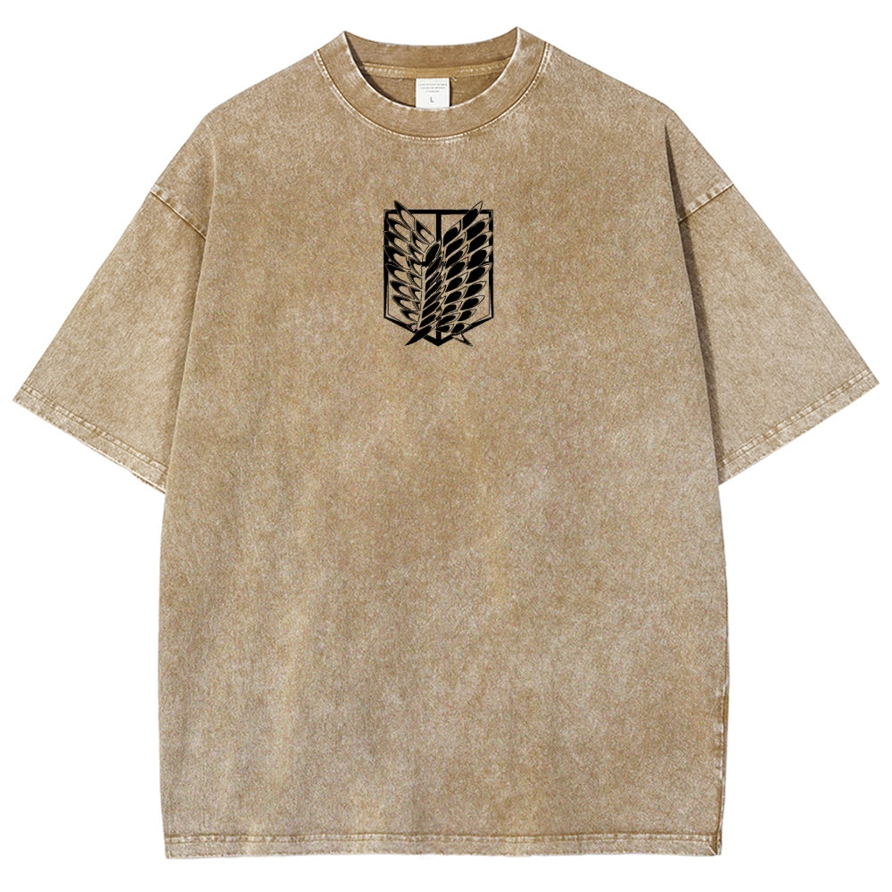 Attack On Titan Unisex Fit Washed T-Shirt 2503000118