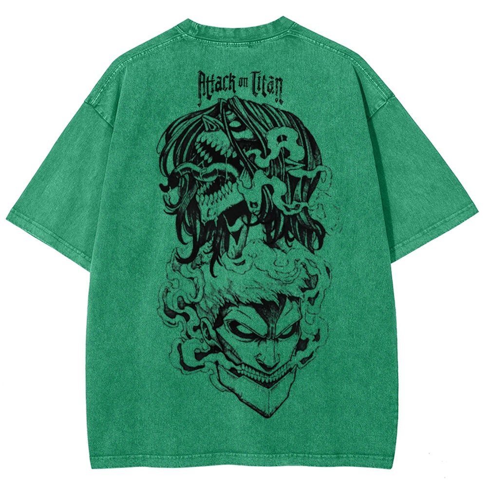 Attack On Titan Unisex Fit Washed T-Shirt 2503000118