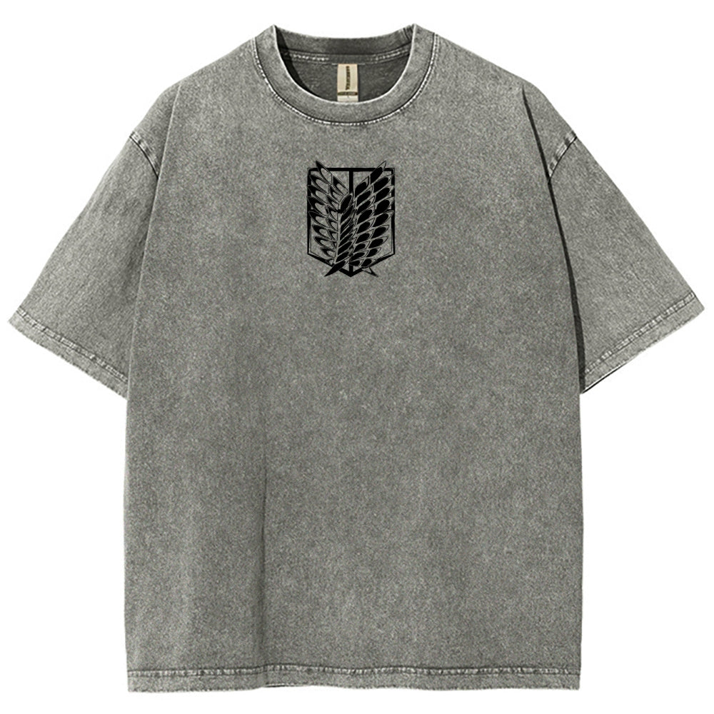 Attack On Titan Unisex Fit Washed T-Shirt 2503000118