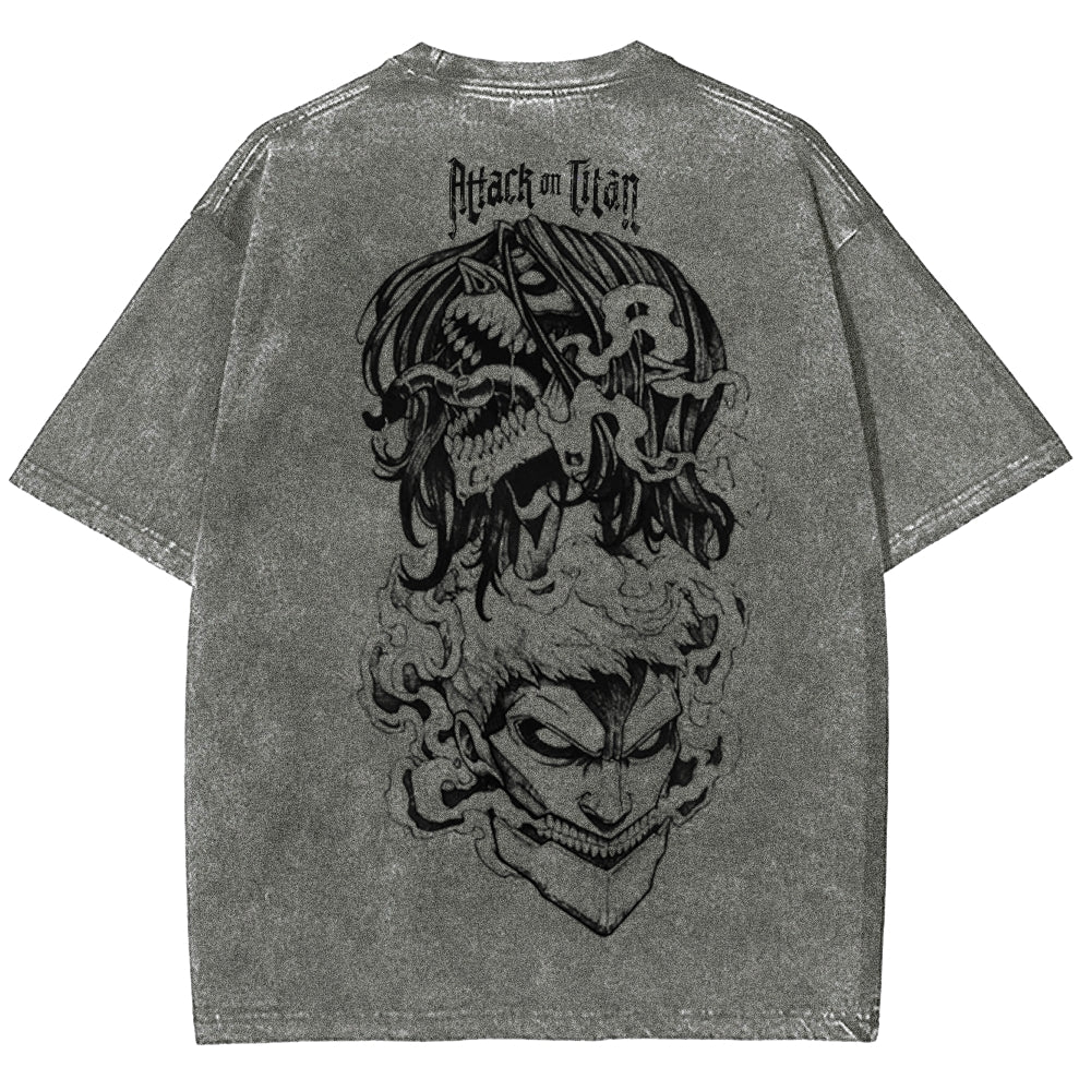 Attack On Titan Unisex Fit Washed T-Shirt 2503000118