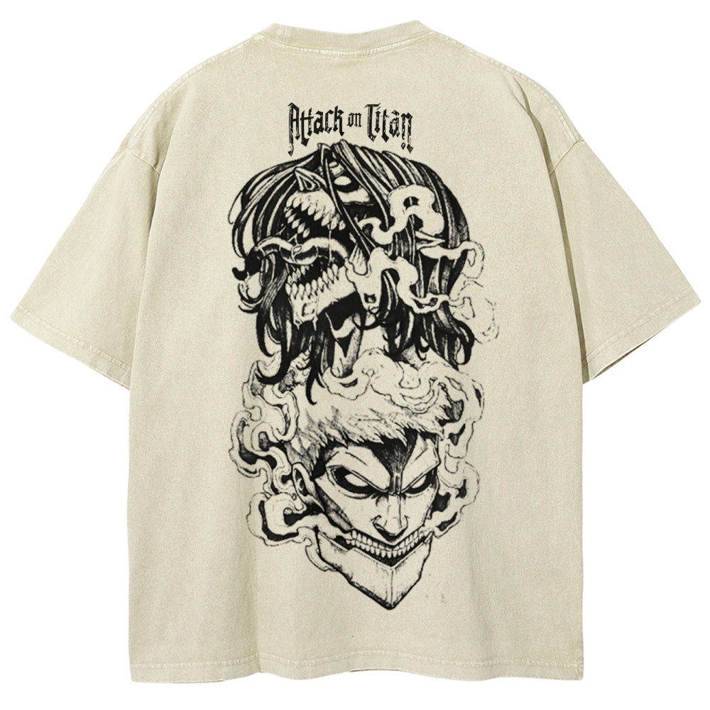 Attack On Titan Unisex Fit Washed T-Shirt 2503000118