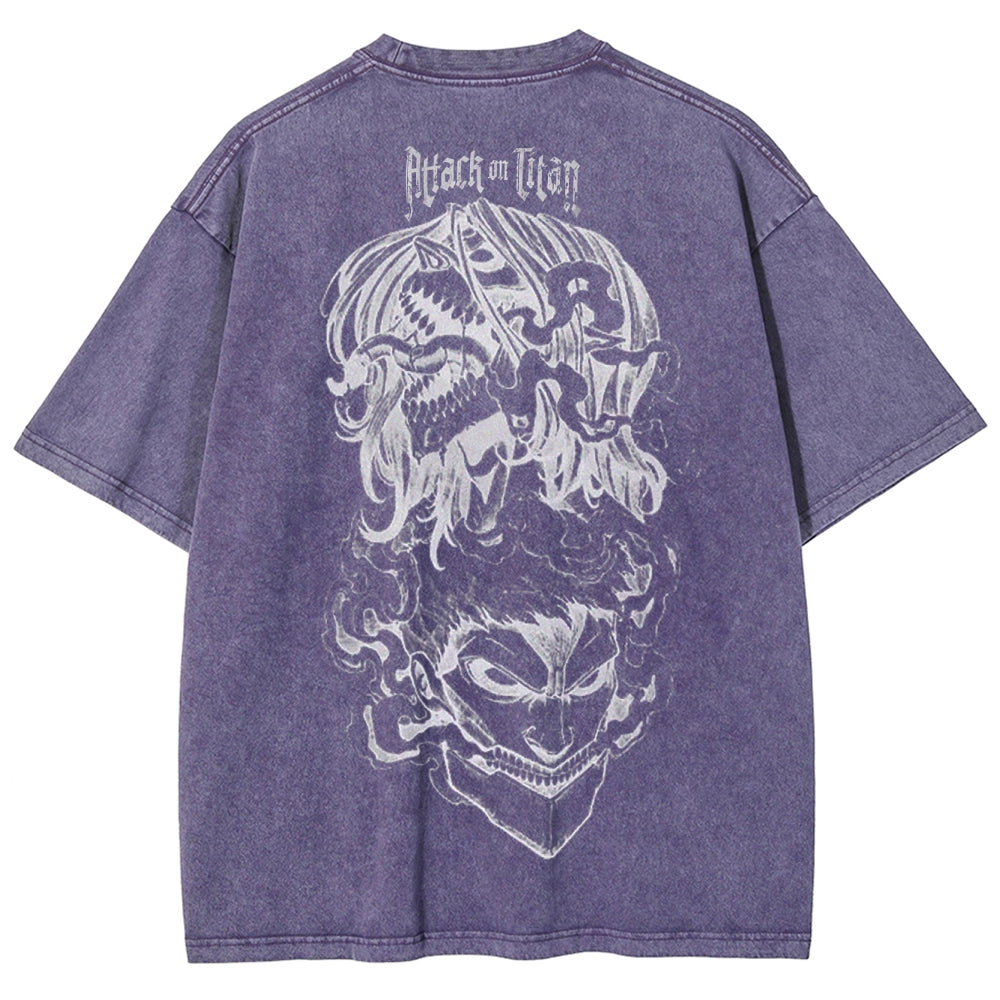 Attack On Titan Unisex Fit Washed T-Shirt 2503000118