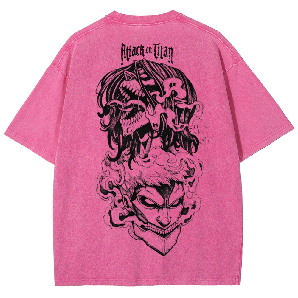 Attack On Titan Unisex Fit Washed T-Shirt 2503000118