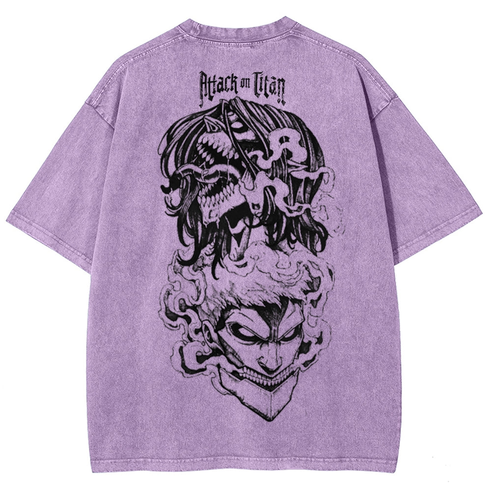 Attack On Titan Unisex Fit Washed T-Shirt 2503000118