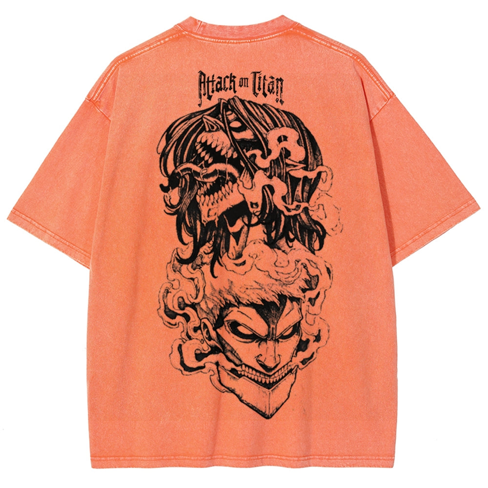 Attack On Titan Unisex Fit Washed T-Shirt 2503000118